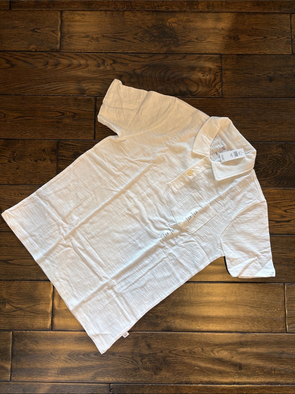 NWT Kids Heathered White Short-Sleeve Polo Shirt